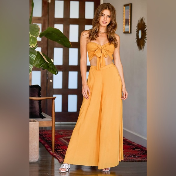 Lulus Seaside to Shore Strapless Two-Piece Jumpsuit